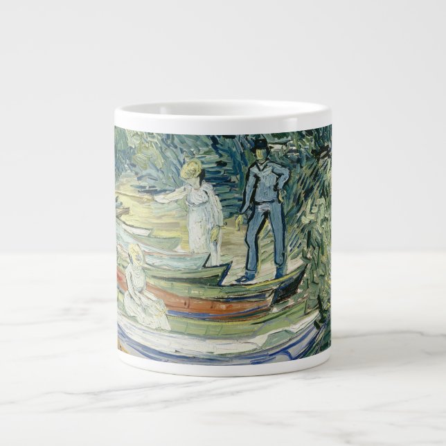 Vincent van Gogh - Oise-banken i Auvers Jumbo Mugg (Framsidan)