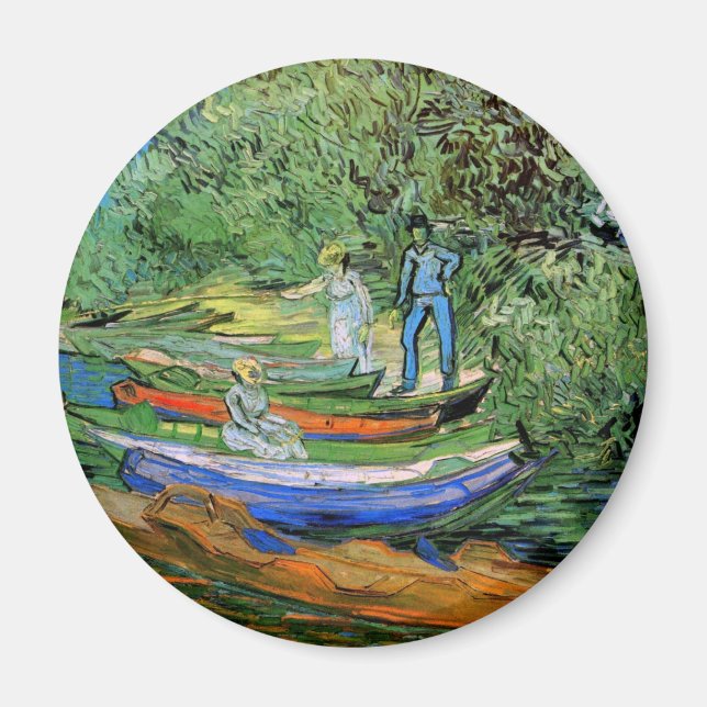 Vincent van Gogh - Oise-banken i Auvers Magnet (Framsidan)