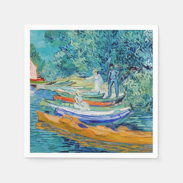 Vincent van Gogh - Oise-banken i Auvers Pappersservett (Framsidan)