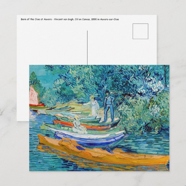Vincent van Gogh - Oise-banken i Auvers Vykort (Fram/baksida)
