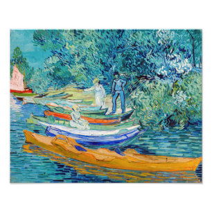 Vincent van Gogh - Oises strandbank vid Auvers Fototryck