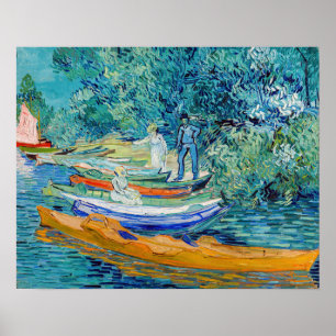 Vincent van Gogh - Oises strandbank vid Auvers Poster