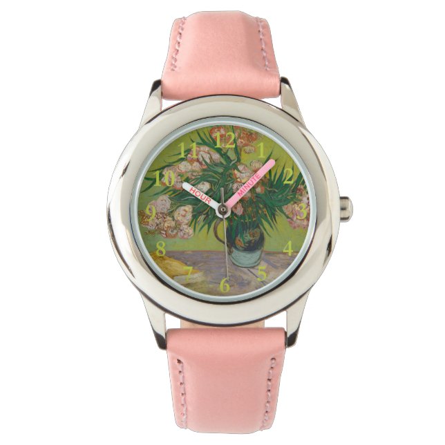 Vincent Van Gogh Oleander blom målning Armbandsur (Framsida)