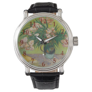 Vincent Van Gogh Oleander blom målning Armbandsur