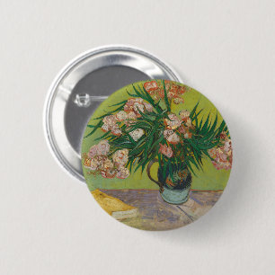 Vincent Van Gogh Oleander blom målning Knapp