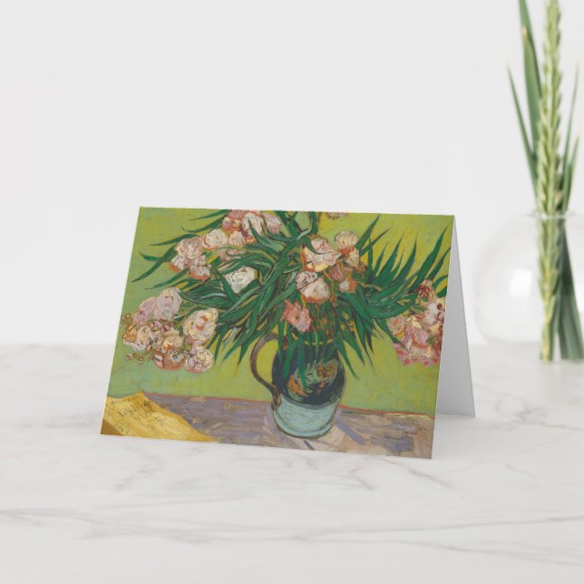 Vincent Van Gogh Oleander blom målning Kort (Framsida)
