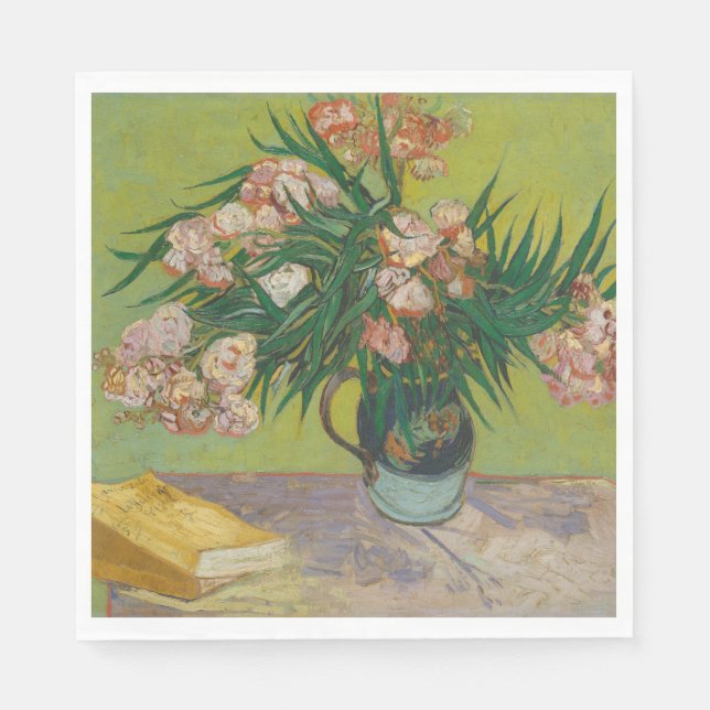 Vincent Van Gogh Oleander blom målning Pappersservett (Framsidan)