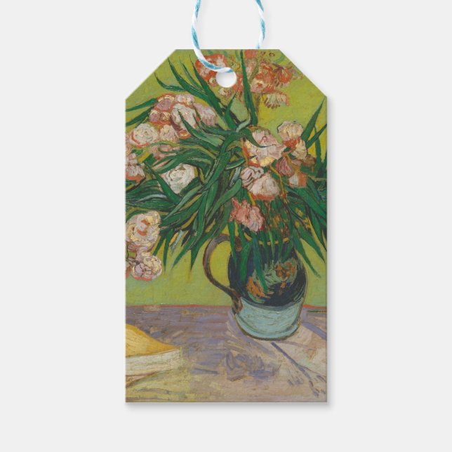 Vincent Van Gogh Oleander blom målning Presentetikett (Framsidan)