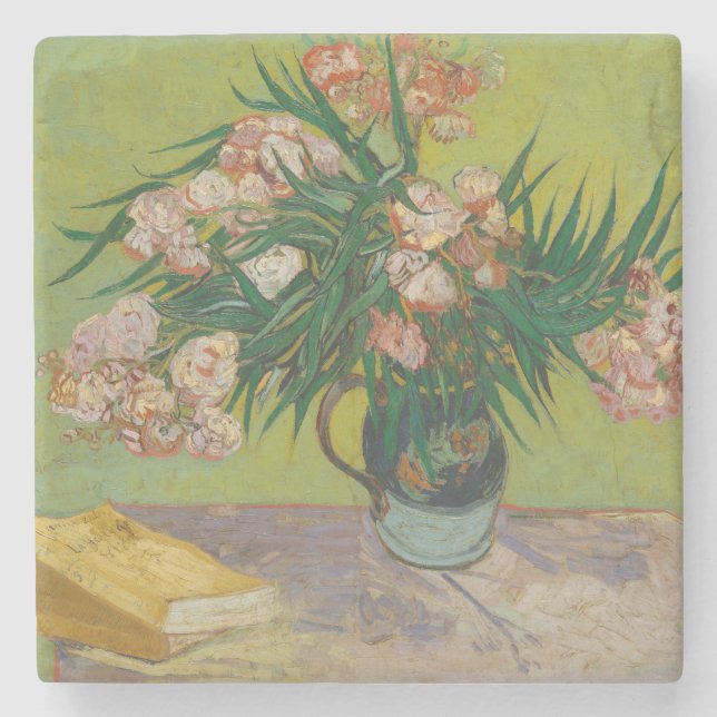 Vincent Van Gogh Oleander blom målning Stenunderlägg (Framsidan)