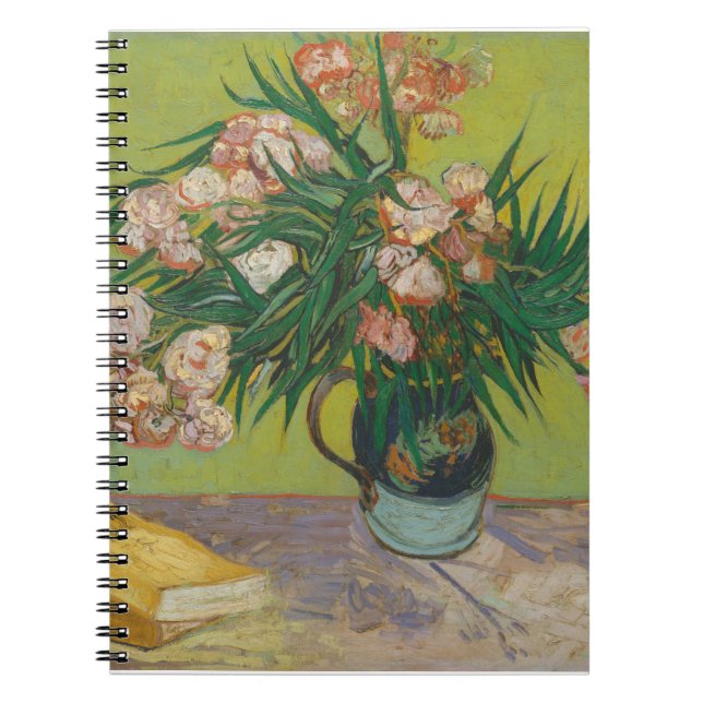 Vincent Van Gogh Oleander blommålning Anteckningsbok (Framsidan)