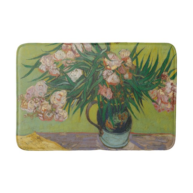 Vincent Van Gogh Oleander blommålning Badrumsmatta (Framsidan)