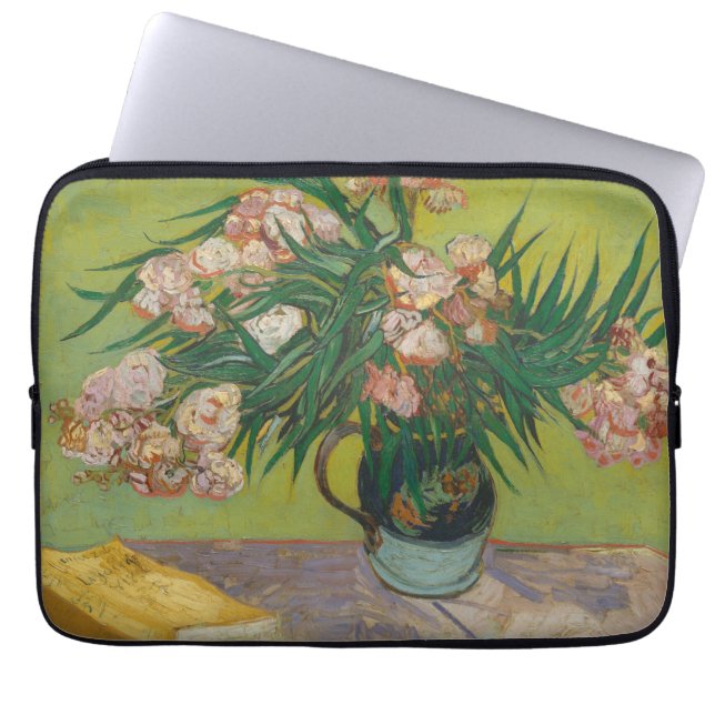 Vincent Van Gogh Oleander blommålning Laptop Fodral (Framsidan)