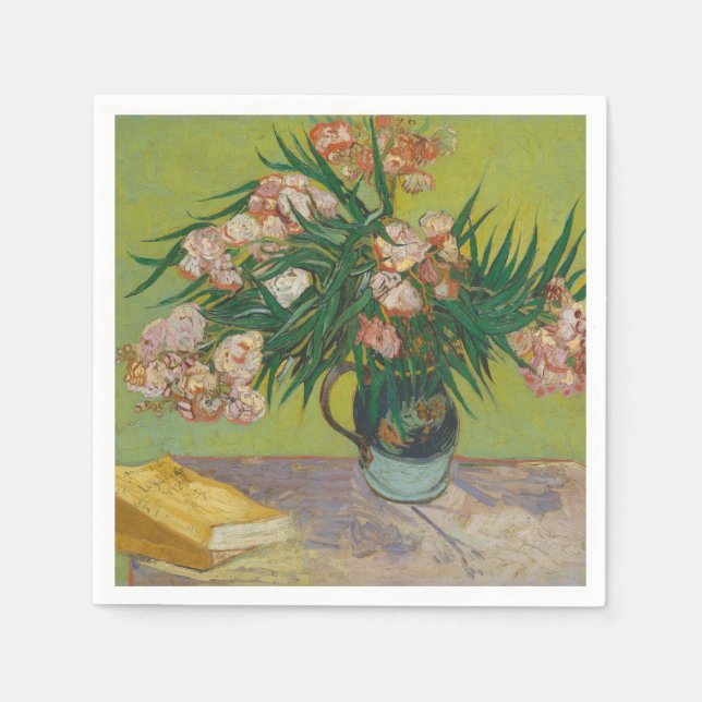 Vincent Van Gogh Oleander blommålning Pappersservett (Framsidan)