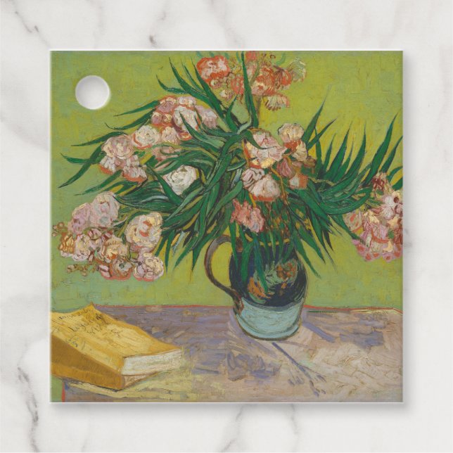 Vincent Van Gogh Oleander blomstermålning Gåvor Etiketter (Framsida)