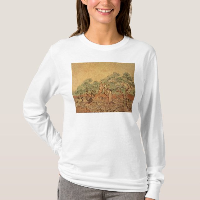Vincent van Gogh| Olive Grove, 1889 Tee Shirt (Framsida)