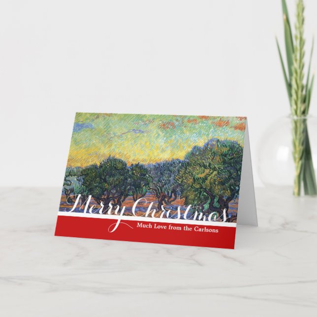 Vincent Van Gogh Olive Grove Impressionism Art Helgkort (Framsida)