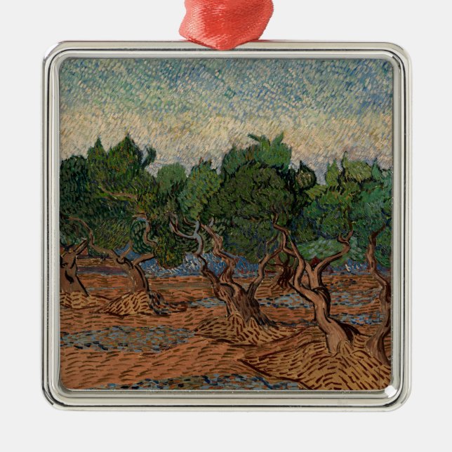 Vincent van Gogh - Olive Grove Julgransprydnad Metall (Framsidan)