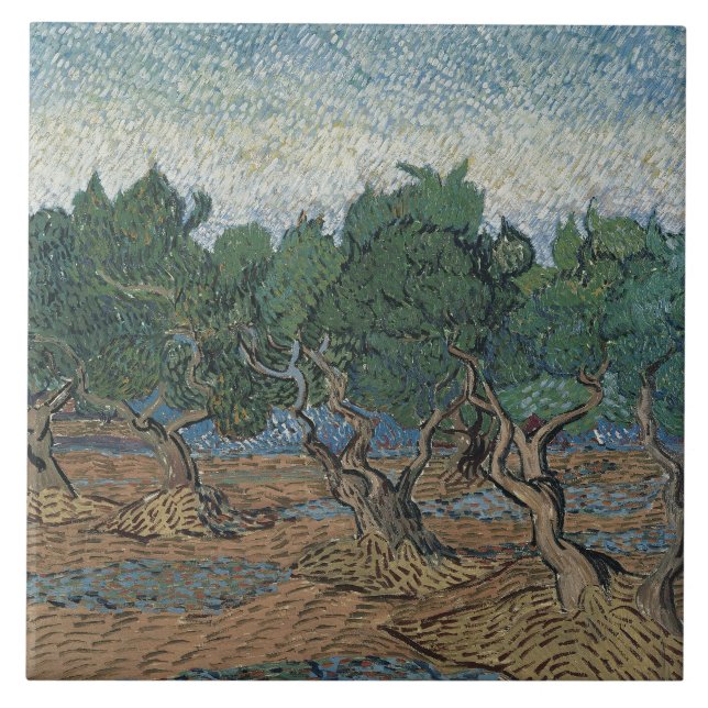 Vincent van Gogh - Olive Grove Kakelplatta (Framsidan)