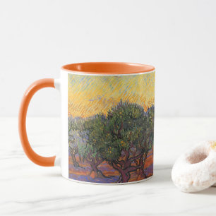 Vincent van Gogh - Olive Grove, Orange Himmel Mugg