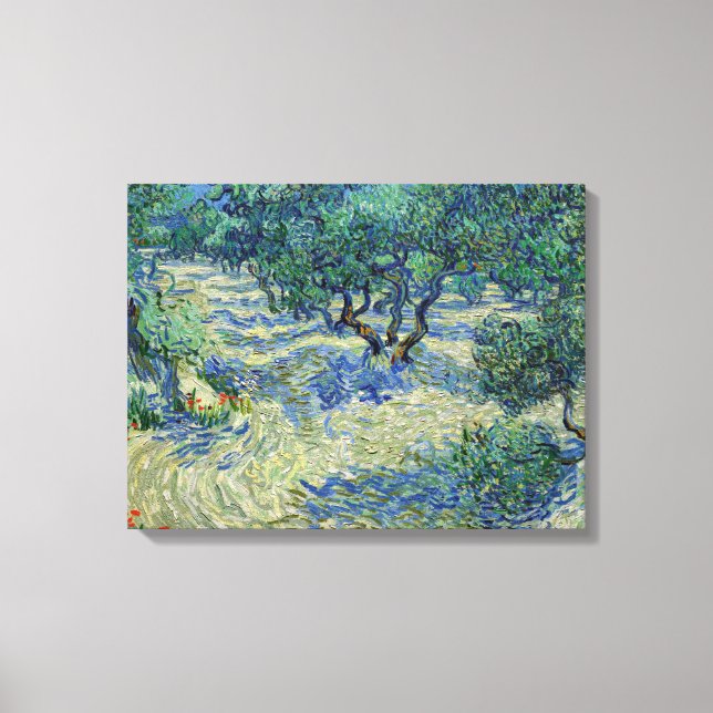 Vincent van Gogh - Olive Orchard Canvastryck (Framsida)