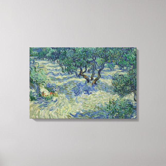 Vincent van Gogh - Olive Orchard Canvastryck (Framsida)