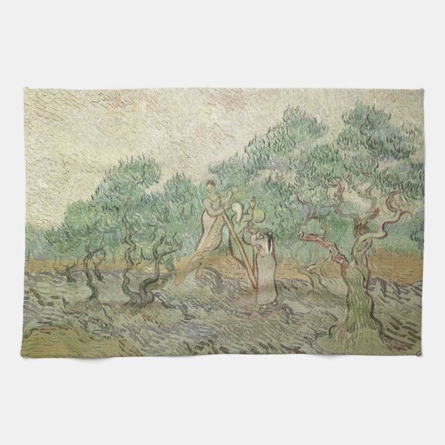 Vincent van Gogh - Olive Picking Kökshandduk (Horisontell)