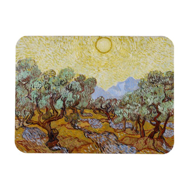 Vincent van Gogh | Olive Träd, 1889 Magnet (Horisontell)
