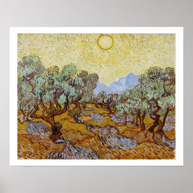 Vincent van Gogh | Olive Träd, 1889 Poster (Framsidan)
