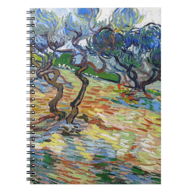 Vincent van Gogh - Olive Träd: Bright blå himmel Anteckningsbok (Framsidan)