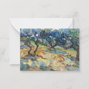 Vincent van Gogh - Olive Träd: Bright blå himmel Anteckningskort