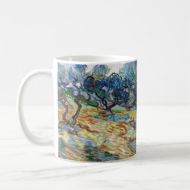 Vincent van Gogh - Olive Träd: Bright blå himmel Kaffemugg (Vänster)