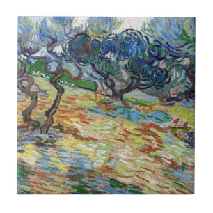 Vincent van Gogh - Olive Träd: Bright blå himmel Kakelplatta