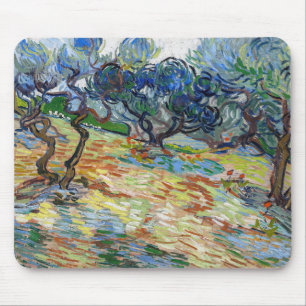 Vincent van Gogh - Olive Träd: Bright blå himmel Musmatta