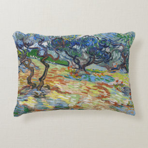 Vincent van Gogh - Olive Träd: Bright blå himmel Prydnadskudde