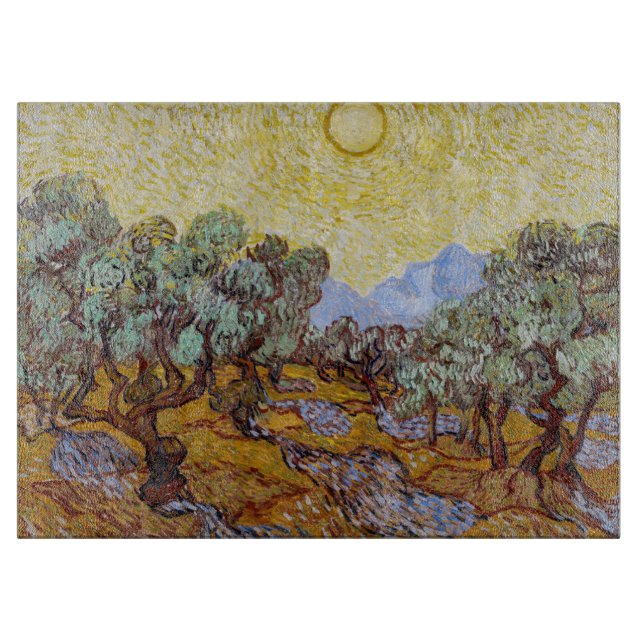 Vincent van Gogh - Olive Träd, Gult Himlar och Sol (Framsidan)