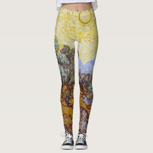Vincent van Gogh - Olive Träd, Gult Himlar och Sol Leggings