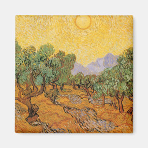 Vincent van Gogh - Olive Träd, Gult Himlar och Sol Magnet