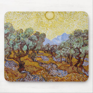 Vincent van Gogh - Olive Träd, Gult Himlar och Sol Musmatta