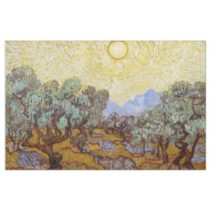 Vincent van Gogh - Olive Träd, Gult Himlar och Sol Tyg