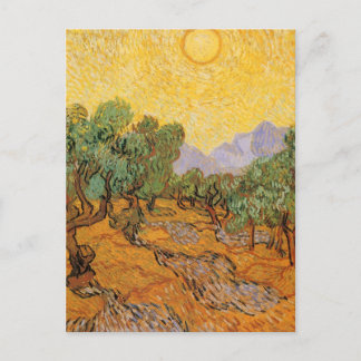 Vincent van Gogh - Olive Träd, Gult Himlar och Sol Vykort