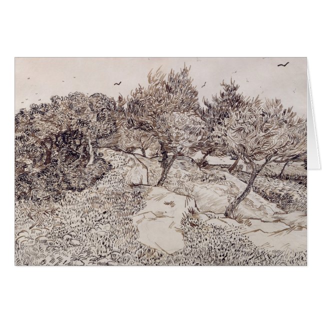 Vincent van Gogh | Olive Träd Hälsningskort (Framsidan Horizontal)