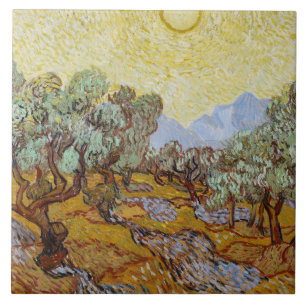 Vincent van Gogh - Olive Träd Kakelplatta