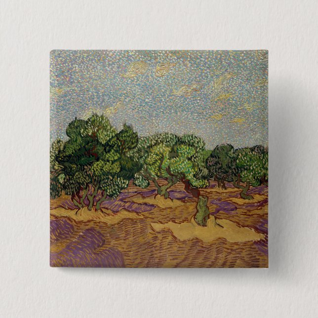 Vincent van Gogh - Olive Träd Knapp (Framsida)