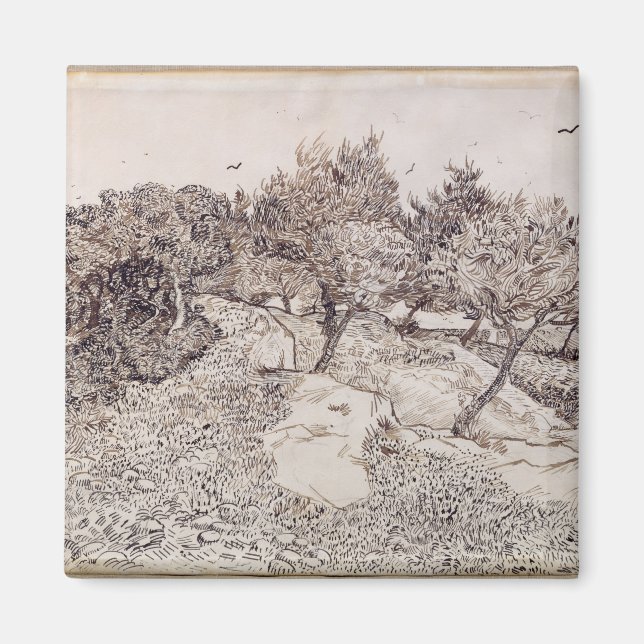 Vincent van Gogh | Olive Träd Magnet (Framsidan)