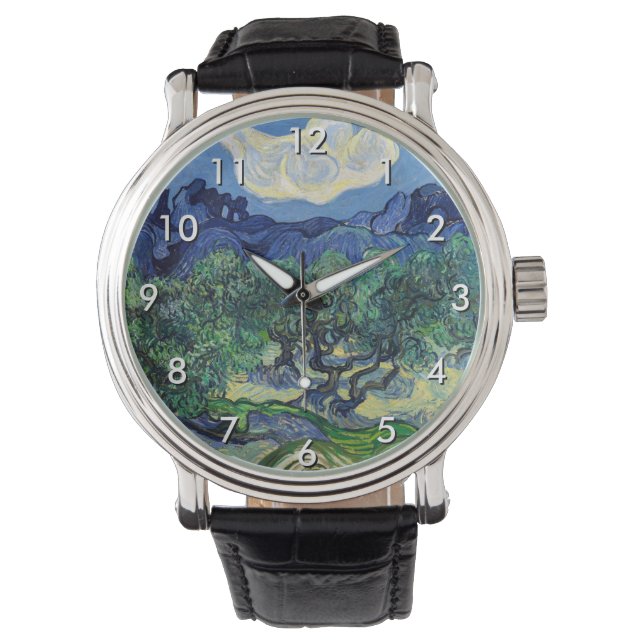Vincent van Gogh - Olive Träd med Alpelare Armbandsur (Framsida)