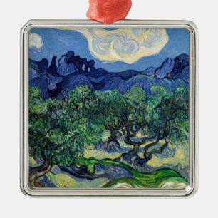 Vincent van Gogh - Olive Träd med Alpelare Julgransprydnad Metall