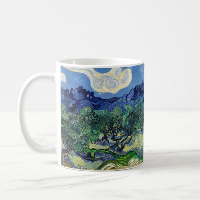 Vincent van Gogh - Olive Träd med Alpelare Kaffemugg (Vänster)