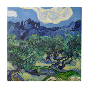 Vincent van Gogh - Olive Träd med Alpelare Kakelplatta