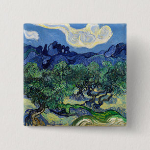 Vincent van Gogh - Olive Träd med Alpelare Knapp