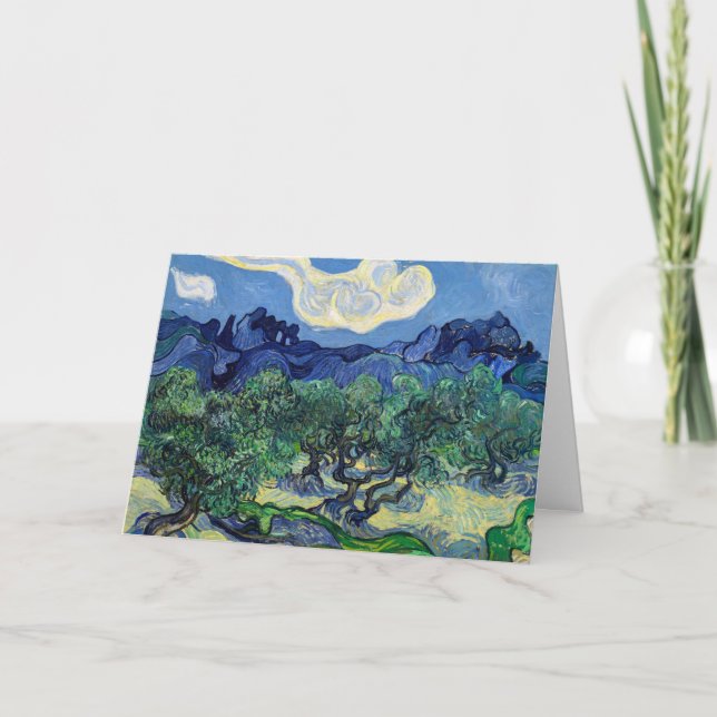 Vincent van Gogh - Olive Träd med Alpelare Kort (Framsida)
